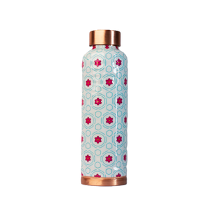 Bouteille d'eau en cuivre avec motif de palmier tropical, portable, pour usage extérieur - Product Image 5