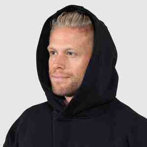 Sweat à capuche oversize en molleton de coton et polyester avec double capuche, poche et poignets côtelés pour un style streetwear décontracté - Product Image 3