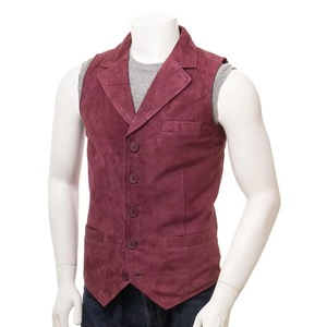 Chaleco Reversible de Lona y Cuero Vacuno Genuino para Hombre, Ropa de Invierno Personalizada - Product Image 4