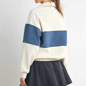 Sweat-shirt à capuche court surdimensionné avec logo personnalisé, dernier design, prix abordable pour femmes - Product Image 4