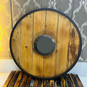 Escudo Redondo de Madera Estilo Básico para Espectáculos Teatrales, Eventos, Disfraces, Decoración de Pared y Colección - Product Image 1