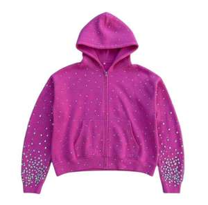 Customization Design Cotton/Bamboo Fiber Woven Winter Front <b>Zip</b> Full Zipper-<b>up</b> Anti-Wrinkle Formal High Quality Women Hoodies - Product Image 6