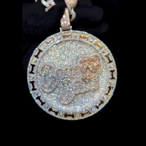 Nouveau Design Argent Hip-Hop 14K Or VVS Moissanite Pendentif Véritable Diamant Glacé Anneaux pour Hommes HiA12A22p Pendentif Diamant Pendentif - Product Image 4