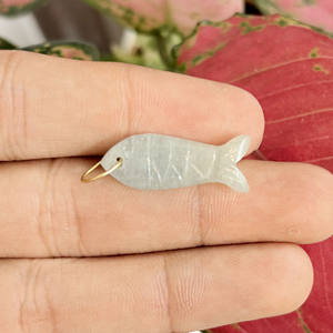 Colgante de Pez de Aguamarina Natural Tallado a Mano, Amuleto de Piedra Preciosa con Forma de Animal, Joyería Inspirada en el Océano, Regalo para Mujeres, Fabricación de Joyas - Product Image 6