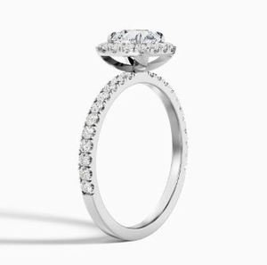 Bague de Fiançailles et de Mariage en Moissanite Taillée, en Argent Sterling 925 Plaqué Or Rose, Solitaire Classique Délicat, Promesse de Luxe - Product Image 5