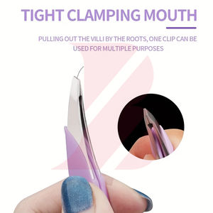 Pinzas de Acero Inoxidable de Alta Precisión con Punta Inclinada, Herramienta de Depilación, Pinzas de Belleza con Logotipo Personalizado para Salón y Uso Doméstico - Product Image 5