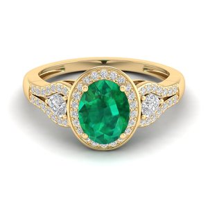 REYES High Quality 925 Sterling <b>Silver</b> Moissanite Halo <b>Rings</b> Women Oval Cut 4.42Ct <b>Emerald</b> Gemstone Customizable Fine Jewelry - Product Image 6
