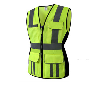 Gilet de sécurité routière pour hommes à prix abordable, service OEM, logo personnalisé, gilet respirant, nouvelle construction en maille, gilet de travail de sécurité - Product Image 5
