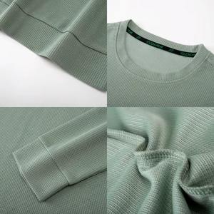 Nueva Camiseta de Verano y Otoño para Hombre, Cuello en V, Manga Corta, 100% Algodón, Tejido Waffle, Estilo Hip Hop, Transpirable y de Secado Rápido - Product Image 6