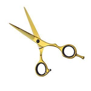 Ciseaux de barbier professionnels pour gauchers, revêtement titane, bord biseauté convexe, ciseaux de coiffure en acier inoxydable pour salon - Product Image 6
