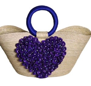 Sac de paille tissé à une épaule pour dames Sac tissé à la main Sac de paille Crochet Macramé Sacs de plage directement du fournisseur indien - Product Image 1