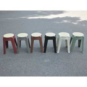 The White Colored Rounded Padded Plastic <b>Stool</b> - The Comfortable, Compact, and Sleek <b>Garden</b> Chair - Product Image 3