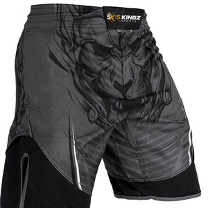 Shorts de compression MMA personnalisés en Spandex/Polyester avec impression par sublimation, design de logo, légers, respirants, coupe classique - Product Image 2