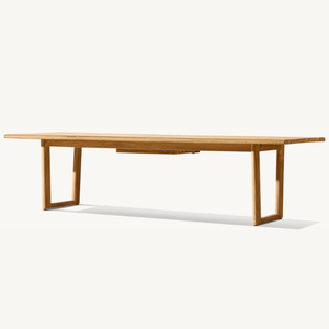 Mesa de madera de teca en oferta, con estilo moderno y sencillo, bonita forma rectangular y duradera para uso en exteriores. - Product Image 2