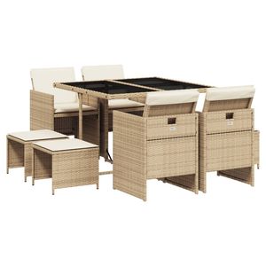 Set da Pranzo da Giardino Beige e Nero - Product Image 2