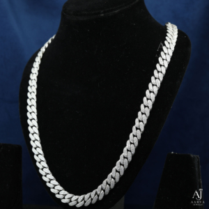 Collier ras du cou AARVA JEWELS pour homme en argent 925 plaqué or 18 carats avec moissanite, style luxueux, à porter au quotidien - Product Image 1
