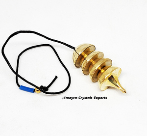 Pendule en cuivre doré OSIRIS, pendule de radiesthésie fait main, métaphysique, nouvelle ère, prix raisonnable chez Amayra Crystals Exports - Product Image 3