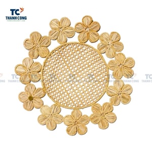 Manteles Individuales Redondos de Mimbre Tejido a Mano de Pasto Marino de Vietnam, Manteles Individuales de Mimbre Tejido, Manteles Individuales de Mimbre para Mesa de Cocina - Product Image 1