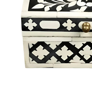 Premium Quality Bone Inlay Jewelry Box Marrakech Style Leather Decorative Box for Jewelry & Earring Display Keepsake <b>storage</b> box - Product Image 3