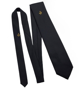 Cravate Maçonnique Premium Maître Maçon Loge Bleue, Broderie Noire à la Machine, Cravate Formelle Maçonnique, Régalia de Loge Personnalisée - Product Image 2