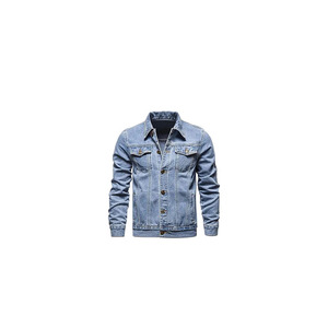 <b>Men</b>’s Cotton Denim <b>Jacket</b> Classic Button Closure <b>Trucker</b> Style Casual Streetwear Fashion Coat for <b>men</b> - Product Image 1