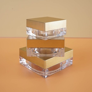 3.5g 5g 10g màu hồng vàng lỏng bột hộp Tùy chỉnh màu vuông nhỏ gọn bột trường hợp bột container với xoay sifter - Product Image 1