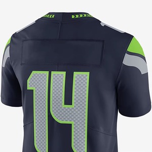 Maillot de football américain rétro personnalisé TS3203 en polyester respirant à manches courtes, coupe courte, style streetwear surdimensionné en maille - Product Image 3