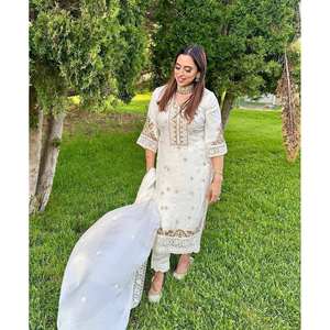 Hermosa parte superior e inferior de ropa de fiesta con Conjunto elegante de tamaño Dupatta XL - Product Image 6