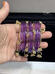 New Arrival Professional Handcrafted <b>Silver</b> Plated Pearl Jelly Ghungaro <b>Bangles</b> Churiyan Sets Trendy Indian Wedding - Product Image 2
