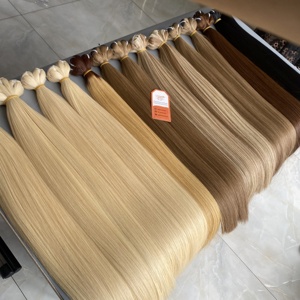 วิกต่อผมมนุษย์แบบปรับแต่งสีได้หลากหลายความยาว8-40นิ้ว - Product Image 1