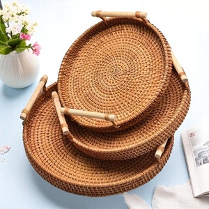 Accesorios de baño para ducha, bandeja de ratán, venta al por mayor, precio económico, bandejas de madera hechas a mano en Vietnam - Product Image 3