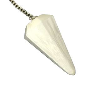 Scolecite-péndulo curativo de 6 caras, Péndulo de espiga coleccionable popular OEM personalizado, venta al por mayor - Product Image 3