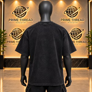 OEM Custom Vintage Washed Screen Printed <b>T</b> <b>Shirt</b> Men Oversized Heavyweight Cotton OEM Print Tees Streetwear Boxy Fit Tee - Product Image 2