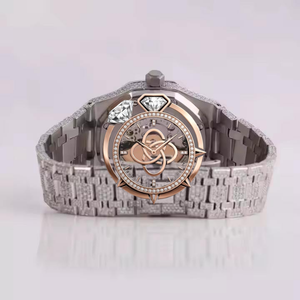 Montre pour homme entièrement sertie de diamants Moissanite, bracelet de luxe glacé - Product Image 4
