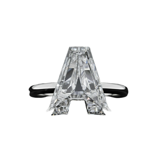 แหวนเพชร GIA IGI Certified Lab Grown Diamond ตัวอักษร A เงินแท้ 925 ของขวัญเครื่องประดับชั้นดี - Product Image 1