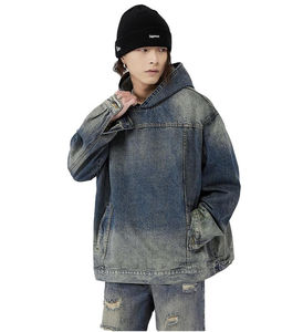 Jeans de Moda para Hombre, de Primera Calidad, con Bordado y Efecto Desgastado por el Sol, Sudadera con Capucha Estilo Urbano, Jeans Holgados con Capucha para Hombre - Product Image 1