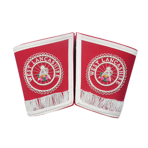 Ensemble de Regalia Maçonnique Royal Arch de Qualité Supérieure avec Tablier, Écharpe, Manchettes, Bijou et Étui de Transport Souple pour Tablier - Product Image 3
