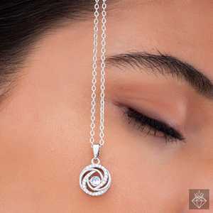 PRAO round AD <b>Crystal</b> Pendant <b>Necklace</b> Anti-Tarnish Product Category <b>Crystal</b> Jewelry - Product Image 1