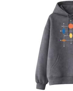 Charcoal <b>Grey</b> Printed Hoodie & Jogger Pant Set <b>Women</b> <b>Fleece</b> Pullover Sweatshirt With Matching Trousers Casual Winter Wear Outfit - Product Image 4