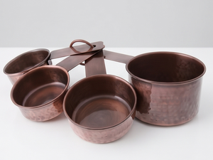 Tasses à mesurer élégantes en cuivre martelé de style vintage pour la cuisine et la pâtisserie, avec un design standard, un élément décoratif élégant pour la maison - Product Image 5
