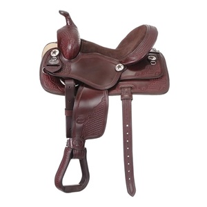 Silla de Montar Western de Cuero Suave y Algodón Hecha a Mano con Árbol de Plástico, Diseño Profesional Duradero y Herrajes Personalizados - Product Image 1