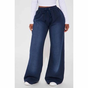 Pantalon de yoga décontracté pour femme, taille haute élastique, respirant, coupe-vent, en tissu polaire écologique 360 GSM – Vente en gros - Product Image 3