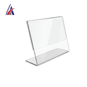 Malaysia Top Seller <b>Mini</b> Acrylic L Shape Stand Landscape A6 Price Tag Holder Menu Card Frame <b>Desk</b> Display OEM Good Manufacturer - Product Image 5