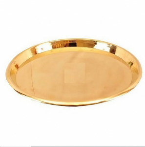 High Quality Traditional Brass <b>Pooja</b> <b>Thali</b> for Daily <b>Aarti</b> At Best Price By Manufacturer for Hindu Ceremonies - Product Image 3