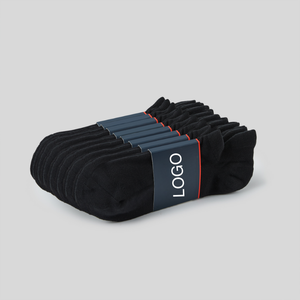 Premium Ankle Men's Comfort <b>Socks</b> Custom Logo <b>Moisture</b> Wicking Label Solid Color Cotton Breathable Terry Cushion Sole JZVINA - Product Image 2