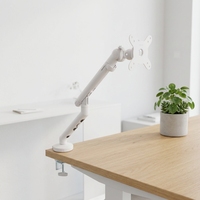 Soporte de Escritorio para un Solo Monitor AUKI con Diseño Patentado, Certificado CE RoHS, Brazo Mecánico con Resorte, Ajustable de 13-32 Pulgadas, VESA, 10 kg