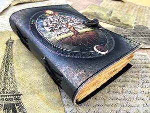 Vintage Handmade Genuine Leather Notebook Deckle Edge Cotton Paper <b>Journal</b> for Sketching <b>Writing</b> Calligraphy Travel Diary - Product Image 2
