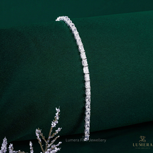 Bracelet tennis en diamant de laboratoire taille radiant, plaqué or rhodié, certifié IGI, bijoux de luxe pour femme, cadeau de mariage - Product Image 3