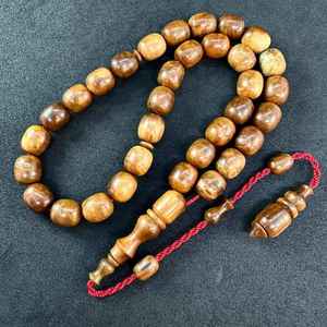 Petites perles de prière en bois poli écologiques, faites à la main, pour le Zikr quotidien, le Dhikr, la prière islamique, le chapelet musulman religieux - Product Image 4