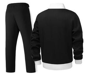 Survêtement polaire à capuche pour homme, manches longues, fermeture éclair, couleur unie, décontracté, sportif, pour l'automne, grandes tailles, poches latérales, respirant - Product Image 4